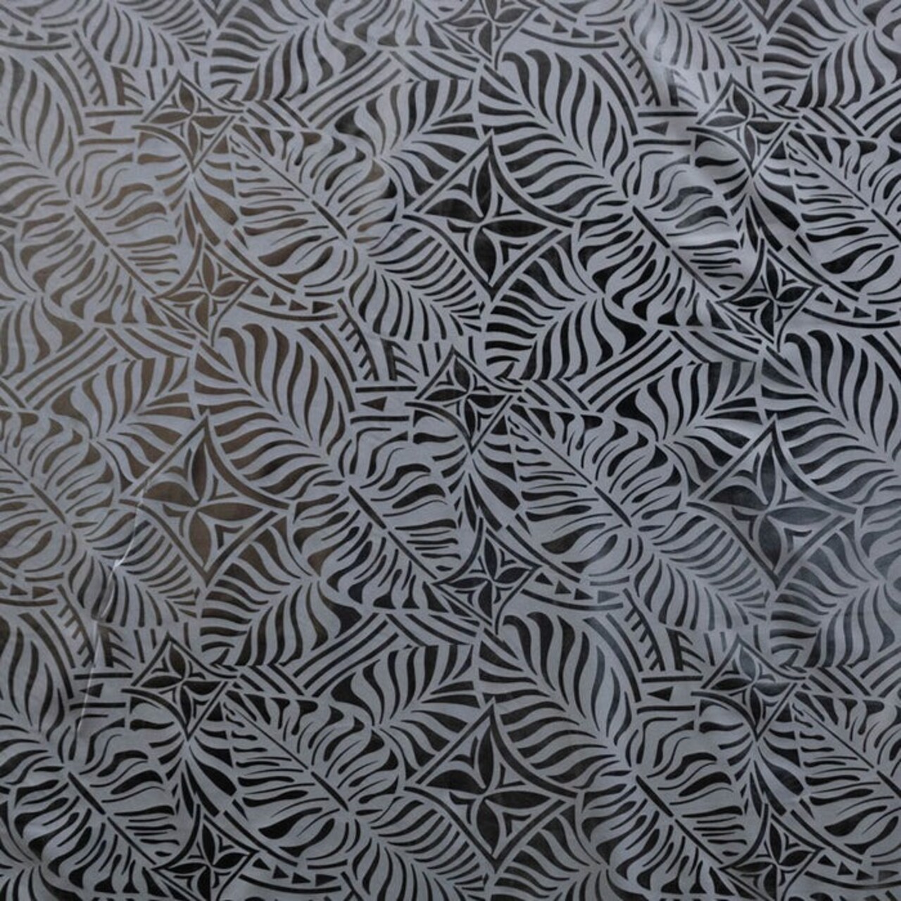 1 Yard Monstera Leaf Tiara Fabric, Foil Print Polyester, 36in L x 60in W